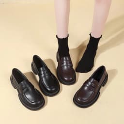 2026 New Japanese Style College Student Shoes Cosplay Lolita Shoes for Women/Girl Fashion Black/Coffee Uniform Platform Shoes