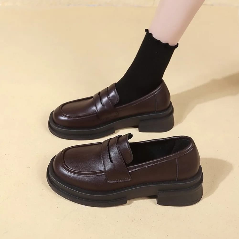 2026 New Japanese Style College Student Shoes Cosplay Lolita Shoes for Women/Girl Fashion Black/Coffee Uniform Platform Shoes
