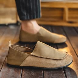 Men's Casual Loafers Fashion Walking Shoes Soft Leather Comfortable Half Slippers Breathable Driving Moccasins Outdoor Lazy Slip