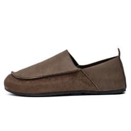 Men's Casual Loafers Fashion Walking Shoes Soft Leather Comfortable Half Slippers Breathable Driving Moccasins Outdoor Lazy Slip
