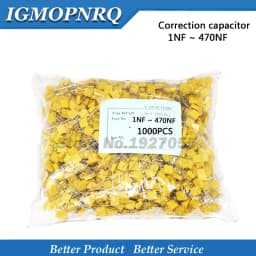 1000pcs Correction capacitor 100V 1nF ~ 470nF 100nf 220nf 10nf 47nf 22nf 1nf 0.47uf 0.1uf Polypropylene Safety Plastic Film