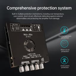 HT21-3G 2.1 Channel TDA7498E Bt Amplifier Module Subwoofer 160Wx2+220V Treble Bass Wuzhi Audio Supports APP