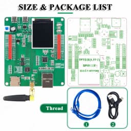 ESP32-S3 Development Board with 1.77 Inch LCD Display BT 2.5dbi WiFi Module AI Internet of Things W5500 ETH N16R8 CH340K Type-C