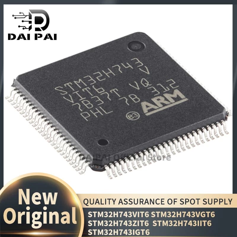 (5piece)100% New original STM32H743VIT6 STM32H743IIT6 LQFP176 STM32H743IGT6 STM32H743VGT6 STM32H743ZIT6 QFP-100 Chipset
