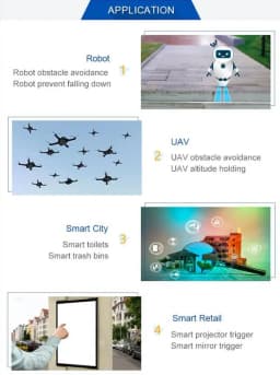 TF-Luna LiDAR Distance Sensor Module Single-Point Micro Ranging 5V UART/I2C for Arduino Pixhawk Drone Robot Obstacle Avoidance
