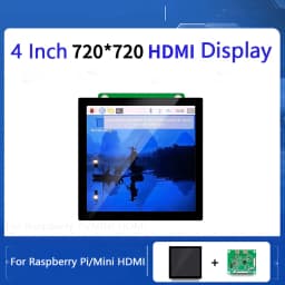Raspberry Pi Display 4 Inch 720X720 MIPI DSI TFT LCD Touch Screen with HD-MI Driver Board