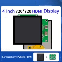 Raspberry Pi Display 4 Inch 720X720 MIPI DSI TFT LCD Touch Screen with HD-MI Driver Board
