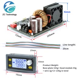 XY6020L CNC adjustable DC stabilized voltage power supply constant voltage and current maintenance 20A/1200W step-down module