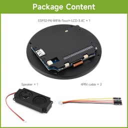 Waveshare ESP32-P4 3.4inch WIFI6 IPS Round Touch LCD Display RISC-V Development Board 800x800 Support ESP-IDF VSCode Arduino IDE