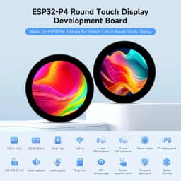 Waveshare ESP32-P4 3.4inch WIFI6 IPS Round Touch LCD Display RISC-V Development Board 800x800 Support ESP-IDF VSCode Arduino IDE