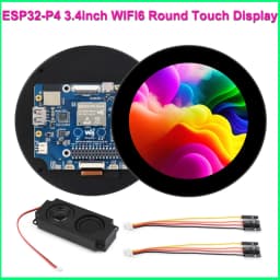 Waveshare ESP32-P4 3.4inch WIFI6 IPS Round Touch LCD Display RISC-V Development Board 800x800 Support ESP-IDF VSCode Arduino IDE