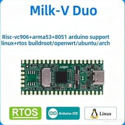 Milk-V Duo C906 Computing Board – RISC-V ARM A53, Linux + RTOS, Compatible with CV1800B SG20