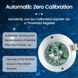 Outdoor Weather Rain Gauge Dual Channel Output RS485 Pulse Infrared Optical Rain Sensor Module 0.1MM Resolution High Precision