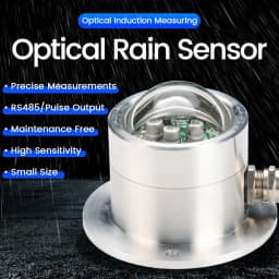 Outdoor Weather Rain Gauge Dual Channel Output RS485 Pulse Infrared Optical Rain Sensor Module 0.1MM Resolution High Precision
