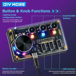 DC 5V Diymore Hub Dm-H1 Hub Docking Station 3 Programmable Keys WS2812B RGB LED Lights Custom Keyboard Desktop Controller Type C