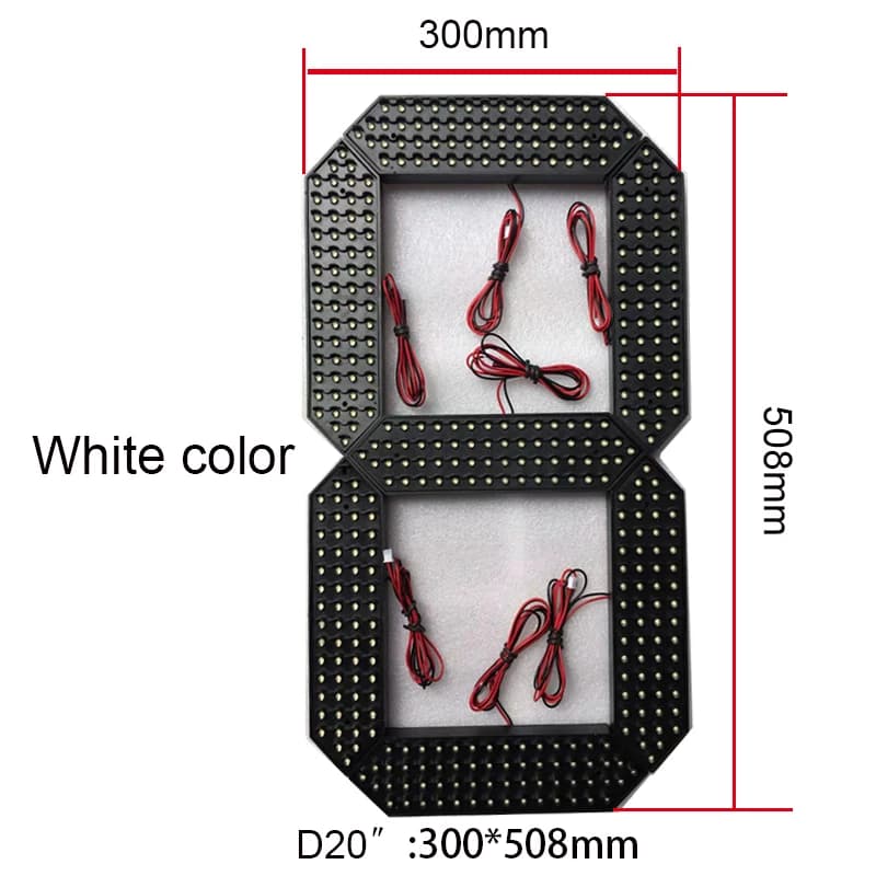 20 Inch Large Number 7 Segment Digital Module for Oil/Gas Price Sign Outdoor Waterproof Module RF Remote Control