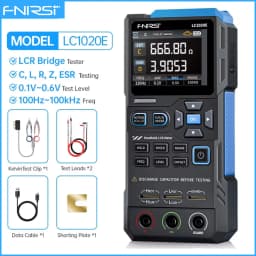 FNIRSI LC1020E High Precision Digital Bridge LCR ESR Tester Resistance Capacitance Inductance Electronic Component Measurement