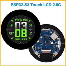 Waveshare ESP32-S3 2.8inch IPS Touchscreen Round LCD Development Board 32-bit LX7 Processor ESP32 Display for ArduinoIDE ESP-IDF