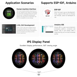 Waveshare ESP32-S3 2.8inch IPS Touchscreen Round LCD Development Board 32-bit LX7 Processor ESP32 Display for ArduinoIDE ESP-IDF