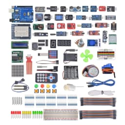 Super Starter kit with wifi module, 130 motor, HC-SR501, 1602, relay, water sensor, HC-sr04, RGB module for Arduino Diy Kit