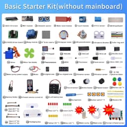 Super Starter kit with wifi module, 130 motor, HC-SR501, 1602, relay, water sensor, HC-sr04, RGB module for Arduino Diy Kit