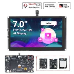 CrowPanel Advanced 7'' HMI AI Display 1024x600 IPS Touch Screen ESP32-P4 with Camera Optional Compatible with Arduino/LVGL