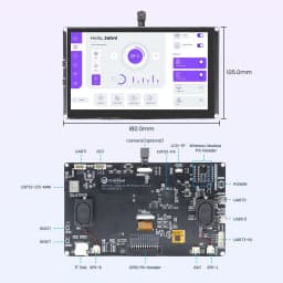 CrowPanel Advanced 7'' HMI AI Display 1024x600 IPS Touch Screen ESP32-P4 with Camera Optional Compatible with Arduino/LVGL