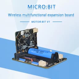 Extension Board for Micro:Bit V2.0 Support 8 Servos and 4 DC Motors with Onboard Infrared Receiver and 4 RGB Full Color Lights