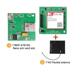 A7670G Push Nano Side Way SIM Slot Core Board Development Kits Global Bands SIMCOM 4G LTE Cat 1 Module Breakout Kit with Antenna