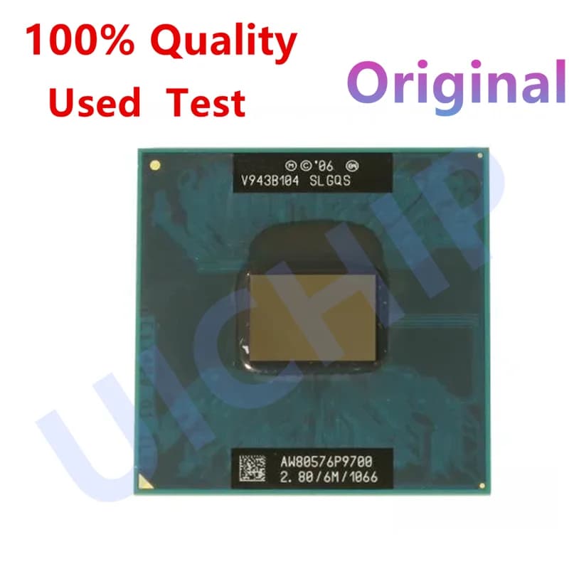 Original Core 2 Duo Mobile P9700 SLGQS 2.8 GHz Dual-Core Dual-Thread CPU Processor 6M 25W Socket P