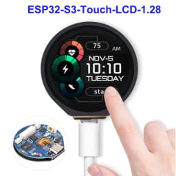 Waveshare ESP32-S3 1.28 inch Touchscreen Round Display Development Board 240X240 Pixel GC9A01 Driver for Arduino IDE MicroPython