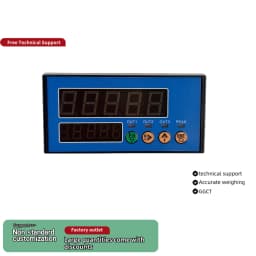 Dual Screen Weight Indicator High Resolution 1/1,000,000 Force Sensor Meter Modbus-RTU 4-20mA Analog Out Relay Control