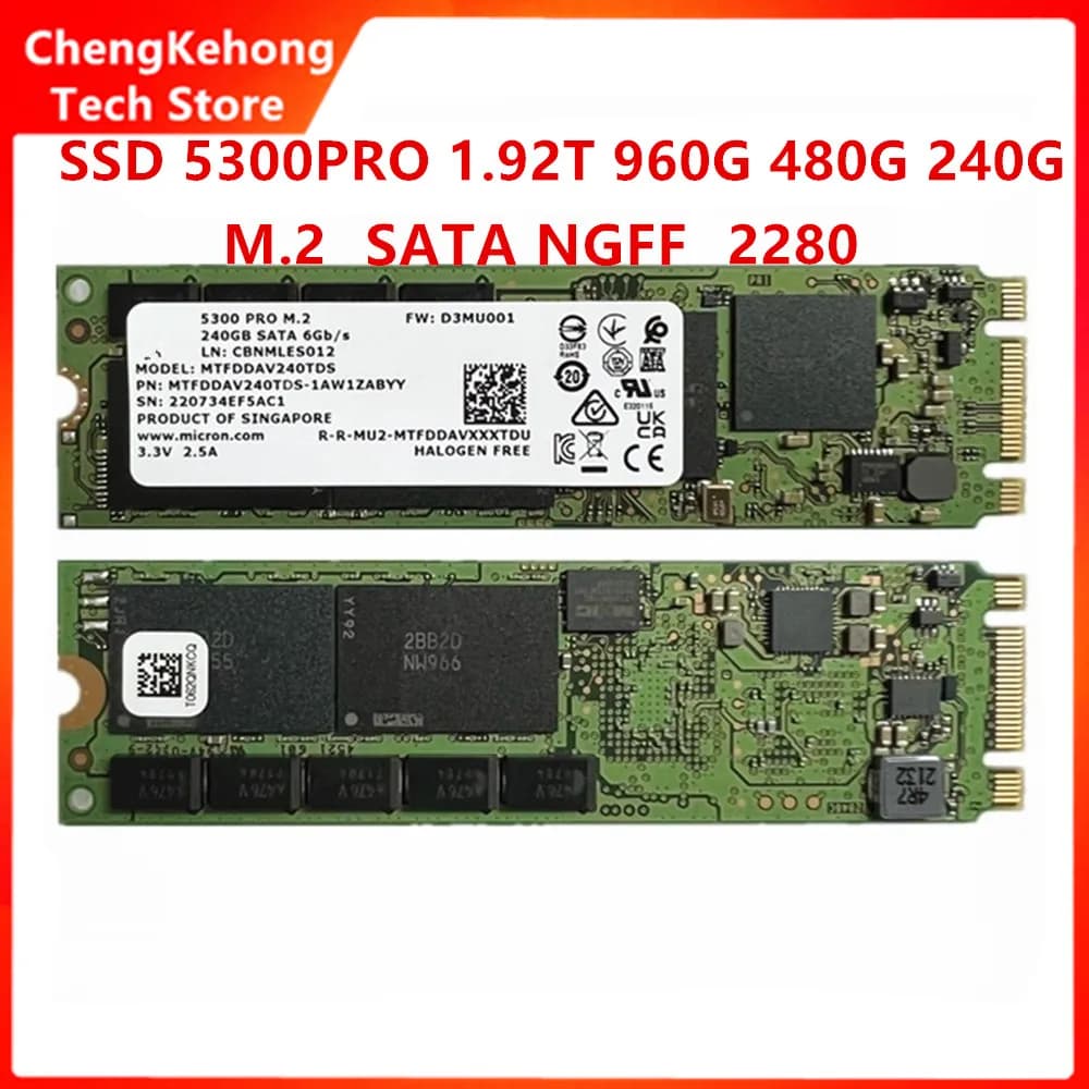 Brand new original For micron 5300PRO 240G 480G 960G 1.92T M.2 NGFF 2280 enterprise grade solid state drive SSD