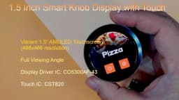 AMOLED ESP32 S3 LVGL Ar-duino 1.5 Inch 466*466 OLED IPS Circular Knob Rotary Round Touch Display with Wifi BLEs