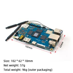 LIZAO Orange Pi 5B Development Board, RK3588S 8-Core Processor, 4-32GB RAM, 32-256GB EMMC, Wi-Fi 6 for IoT & Home Automation