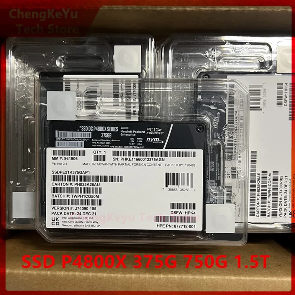 New&Original SSD P4800X 375G 1.5T 750G U.2 For Intel OPTANE NVME PCIE3.0 Enterprise Grade Ultra High Durability Stable SSD