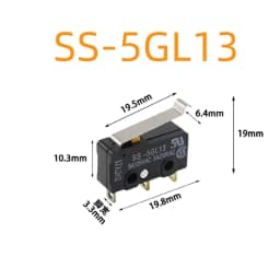 50 100 pcs SS-5 SS-5GL SS-5GL2 SS-5GL13 Limit Micro switch SS 5A Three Straight Legs Mouse Side Key Momentary Micro Limit Switch