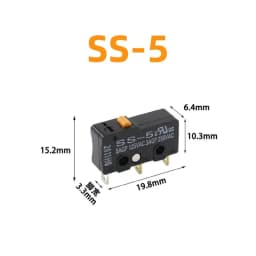50 100 pcs SS-5 SS-5GL SS-5GL2 SS-5GL13 Limit Micro switch SS 5A Three Straight Legs Mouse Side Key Momentary Micro Limit Switch