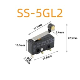 50 100 pcs SS-5 SS-5GL SS-5GL2 SS-5GL13 Limit Micro switch SS 5A Three Straight Legs Mouse Side Key Momentary Micro Limit Switch