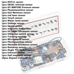 22 in 1 Sensors Moudles Starter Learning Kit For R3 Board&Raspberry Pico Electronic DIY Kit for R3 MEGA2560 with Box