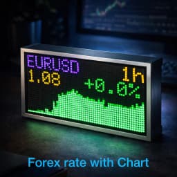 WiFi Crypto Price Display Real-Time Bitcoin Stock Ticker LED Pixel Screen Desktop Monitor