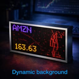 WiFi Crypto Price Display Real-Time Bitcoin Stock Ticker LED Pixel Screen Desktop Monitor