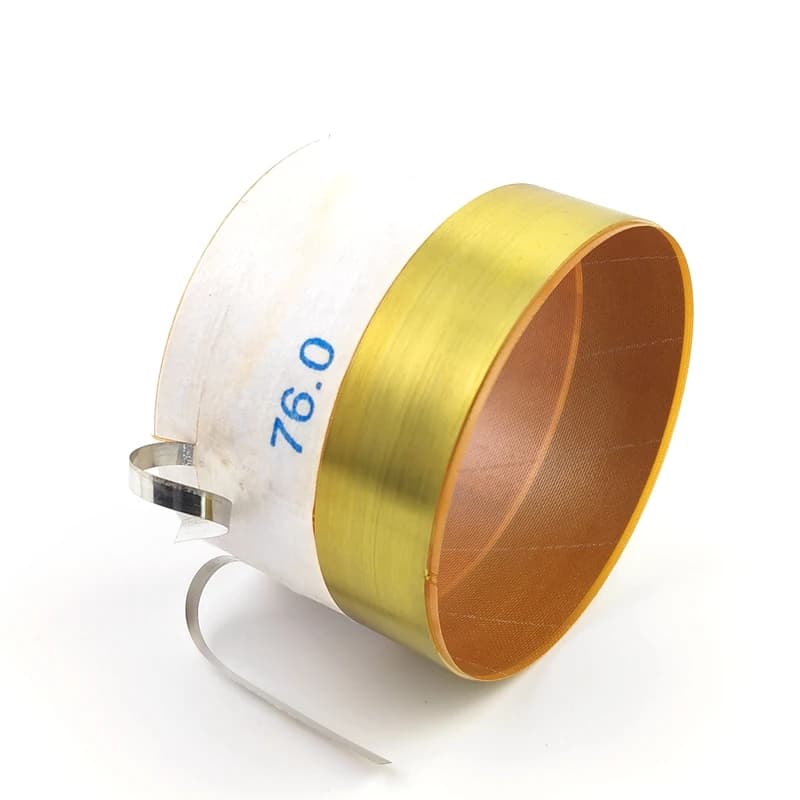 1PCS 76mm Fiberglass Pure Aluminum Flat Wire Voice Coil Bass Speaker High-power 76 Core 8ohm