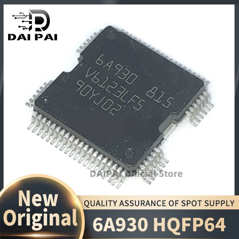 (10Pcs/Lot) 100% New original 6A930 HQFP Automotive Engine Computer Board ME7 Fuel Injection Driver Chip IC