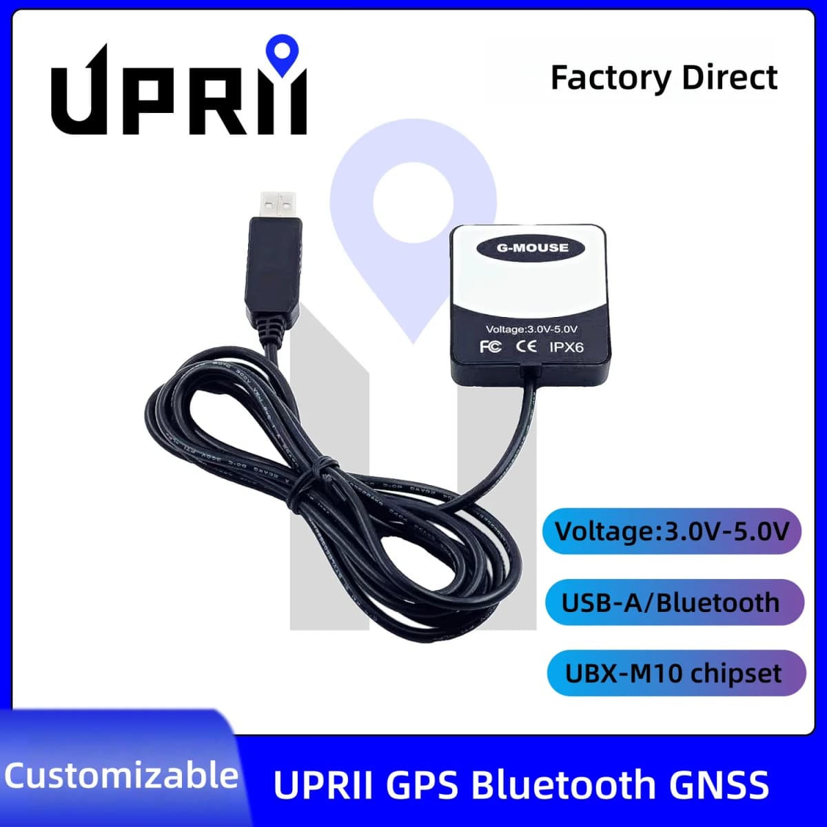 GPS Bluetooth GNSS Receiver GPS Galileo BeiDou Antenna Module for Android Windows Linux Marine USB GPS NMEA UPRII PU-62U10