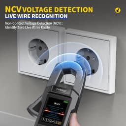 FNIRSI DMC-100 DC AC Current Clamp Meter 10000 Counts Digital Multimeter 600A Amperimetric Clamp Tester NCV Electrician Tools