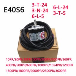 New E40S6-1000-3-T-24 Rotary Encoder 100 200 360 500 600 1000 1024 1200 2000 2500 3-T-24 3-N-24 6-L-5 3-V-24 3-T-5 12-24VDC ABZ