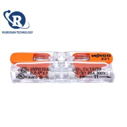 60PCS WAGO connectors wire connector 221-2401 221-2411 straight-through electrical installation terminal Bidirectional wiring