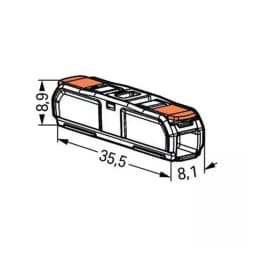 60PCS WAGO connectors wire connector 221-2401 221-2411 straight-through electrical installation terminal Bidirectional wiring