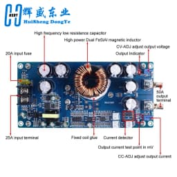 800W High Power DC-DC Buck Converter 30A Solar Stabilizers CV CC Step-Down Power Supply Adjustable DC20V-70V Voltage Regulators